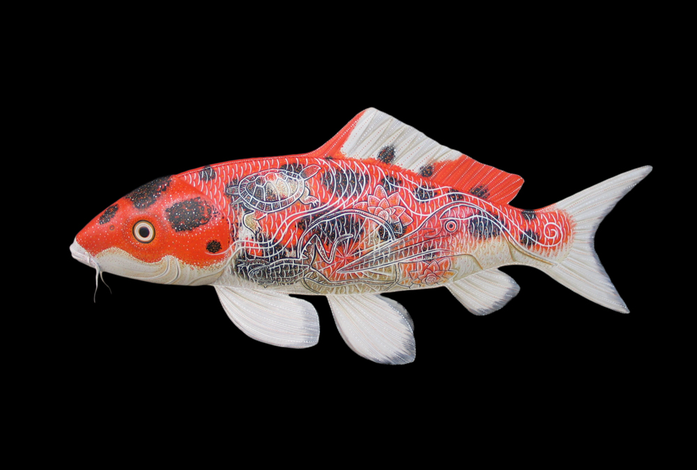 Koi Leather Fish Sculpture